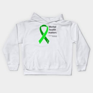 Mental health matters, black type Kids Hoodie